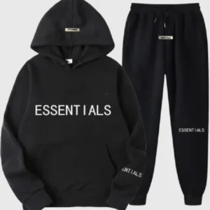 Essential Spring Hooded Tracksuit Black