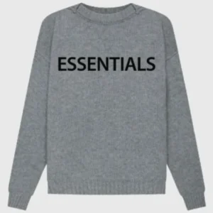 Essentials Overlapped Gray Sweatshirt