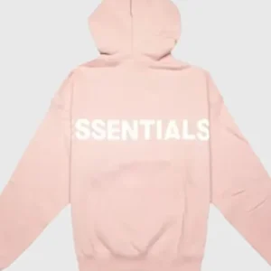 Fear of God Essentials Pink 3M Logo Pullover Hoodie