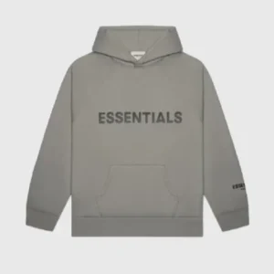 Fear of God Essentials Pullover Hoodie Applique Logo Gray